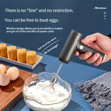 1pc, Electric Hand Mixer With Whisk, USB Chargeable Egg Beater, Multifunctional Electric Hand Mixer, For Cream Making, Baking,