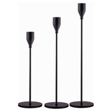 Candle Holders Set Of 3 Taper Candles, Decorative Candlestick Holder For Wedding, Dining, Party