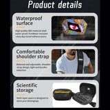 Bluetooth Control Diy Led Eyes Waterproof Bag Motorcycle Riding Backpack for Hiking Travel Daily Use