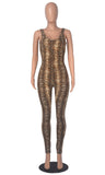 Big U-neck Printed Jumpsuit Fashion Women's Wear