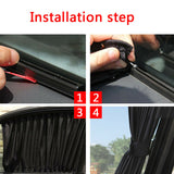 2 pcs 50cm Anti-UV Side Sunshades Car Window Shade Curtain Auto Rear Windshield Sun Block Universal