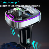 Bluetooth 5.0 Car MP3 Player Wireless Handsfree Audio Receiver PD/QC3.0 Fast Charger Support TF Card U Disk Play