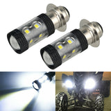 H6/P15D LED Motorcycle Headlight Bulb Super Bright Yamaha YFZ450R Rhino 700 Raptor YFM660 TRX for Bike Moped Scooter ATV