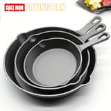 1pc/3pcs Saute Fry Pan - Pre-Seasoned Cast Iron Skillet - Nonstick Frying Pan 15.24 Cm, 20.32 Cm And 25.4 Cm Cast Iron Set