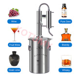 20L Alcohol Making Equipment Brandy Distilling hine Wine Beer Distillation Stainless Steel Brewing Distiller