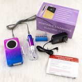35000RPM Nail Drilling Machine Gradient Color Portable Nail Polisher Sander Electric Nail File Rechargeable Manicure Drill