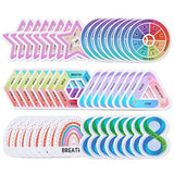 48PCS Calm Stickers, 6 Styles Fidget Tactile Rough Textured Reusable Strips For Anxiety Sensory Stickers