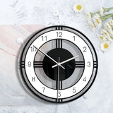 Nordic Style Wooden Wall Silent Transparent Acrylic Clock Home Living Room Corridor Study Decoration