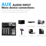 Audio Mixer Sound 2x Mono Stereo Input Professional 4 Channel Digital Mi Console for DJ Studio Stage Performance