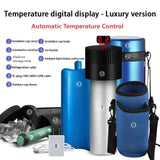 900mL Portable LCD Insu Refrigerated Cup Cooler Flask Mini Outdoor 304 stainless steel Beverage Refrigerator Drug Fridge