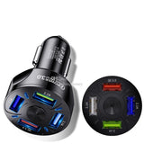 USB 4 Ports Fast Charging Car Adapter For Xiaomi Huawei Quick Charge Charger Cell Phone Chargers with retail box