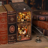 DIY Dollhouse Booknook Kit - Boohelf Insert Decor Alley. Book Nook Kits for Adults. Bookends Model - Wander Library.