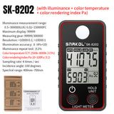 Color Temperature High Precise Illuminance 0.5-300000 LED Illumination Test Meter Photographic Luminance Measure