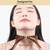 Head Massager Natural Golden Sandalwood Gua Sha Tool Back Scratcher Spa Handheld Meridian Massage Comb Hair Care