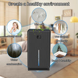Compressor Home Dehumidifier - For Bathroom, Basement & Indoor Use. Moisture Absorber with EU/US Plug.