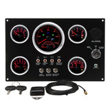 Marine Gauge Cluster Panel Red LED IP67 Waterproof UV Resistant Voltage Display 0 To 120MPH Digital Gauge Cluster Set 0 To 5bar