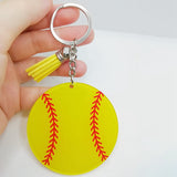 Acrylic Keychains And 12 Pcs Softball Bracelets Decorations For Sportsmen Team School Souvenir Party