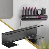 Wall-Mounted Bracket Curg Wand/Hair Dryer Easy Installation Storage Shelf Organizer For Bathroom Hair Styg Tool