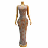 2024 best-selling new with rhinestone pattern, ethnic style, luxurious and niche evening party atmosphere, formal dress