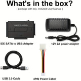 Hard adapter converter, 2.5/3.5-inch hard disk SSD universal recovery kit, 1 power supply
