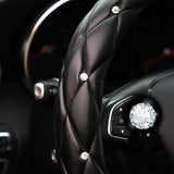 Rhie Car Cover Sleeve With Sparkly Rhies Anti-SlipCar Wheel Protector Auto Steering