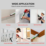 Cordless Caulking for Milwaukee 18V Battery 4 Adjustable Speed with LED Light Upgraded Electric Silicone Gun (No Battery)