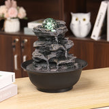 1pc Spinning Orb Rock Cascading Tabletop Fountain Zen Meditation Indoor Waterfall Feature With LED Light For Home Office Bedroom Decor, Relaxation Fountain, Holiday Gifts