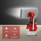 40W 4200LM LED Work Light Outdoor Flashlight Rechargeable Lamps with Clip Vertical Lamp for Milwaukee 18V Li-ion Battery