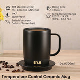 Temperature-control warmer wireless heated coffee cup temperature control smart travel mug with battery