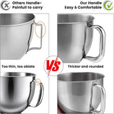 4.5 & 5 QT Stainless Steel Mixer Stand Mixers,Strong and Durable Replacement Bowl for KitchenAid