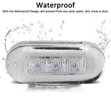 4pcs Boat Marine Grade 24V Large Waterproof Cool Blue LED Courtesy Lights Stair Deck Lamp boat lightings