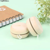 1PC Wooden Toy Color Mini Round DIY Baby Yoyo Ball Hand-Made Crafts Log Kids Yo-Yo Creative Yo Toys For Child Gift