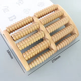Massage Big Five-row Wooden Foot Massager Stimulating Acup oint Feet Plantar Fascitis Roller Reflexology