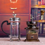 1set Wooden Classic Vintage Mini Manual Bean Grinder Press Pot Set Kitchen Coffee Utensils Home Handheld Coffee Bean
