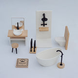1/12 Simulation Washbasin Tub Toilet Model Doll Bathroom House Miniature Furniture Parts