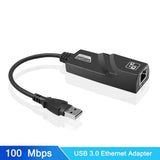 Ethernet LAN adapter with to RJ45 cable, 10/100Mbps cable for My Box Xiaomi, PC, Windows 10, USB 3.0 network card