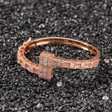 HT Cubic Zirconia Men's Bracelet Gold Plated Fashion Personality