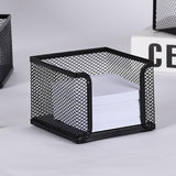 Multifunctional Organizer Metal Organization Convenient Desktop Memo Pad Sticky Note Mesh Box