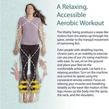 Powerful Swing Vitalizer Machine - Complete Program for Weight Loss, Swollen Ankles, Fibromyalgia. Comfortable Massager.