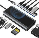 13 In 1 Hd mi 3 Port Usb With VGA TF SD Card Reader 3.0 Jack Audio Laptops Type C Hub USB Docking Station