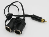 30cm 1 2 Small for Motorcycles Hella(Din) to Dual Standard Car Cigarette Lighter Adapter Cable