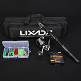 2pcs Ultra Light Rod and Combos Telescc Pole with Spinning Reel Combo Kit Fishing e Lures Hoo Set