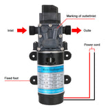 Diaphragm Self Priming Pump Agricultural Electric Water Pump DC 12V 120W 10L/min Water Spray Car Wash Micro High Pressure