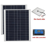 300W 18V Aluminum Monocrystalline Solar Panel - Dual USB Portable Generator for Phone, Laptop, Camper