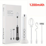 1pc Electric Milk Mini Frother Handheld Foam Maker , Electric Operated Stainless Steel Drink Blender Kitchen Mixer