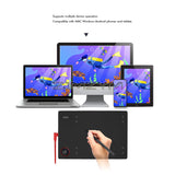 Graphics Tablet, 7.48 x 5.71 inch Large Drawing Tablet with 4 Hot Keys, Passive Stylus of 8192 Levels Pressure