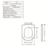 1pc Toilet Seat Cover, Bathroom Soft Close Elongated U Shape Toilet Bowl Lid, PP Thickened Toilet Cover