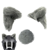 Creative Cute Plush Cat Ears Decorate Motorcycle 1Pair Motocross Helmet Decor Sticker Accessories Cosplayer Styling