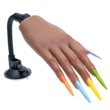 Training For Acrylic Nails Silicone Fake Hands To Nail Practice Hand Model Filming Props Veikmv