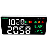 Sound Level Reader High Accuracy Temperature Humidity Measurement Decibel Meter 30 To 130dB Time Display for Home